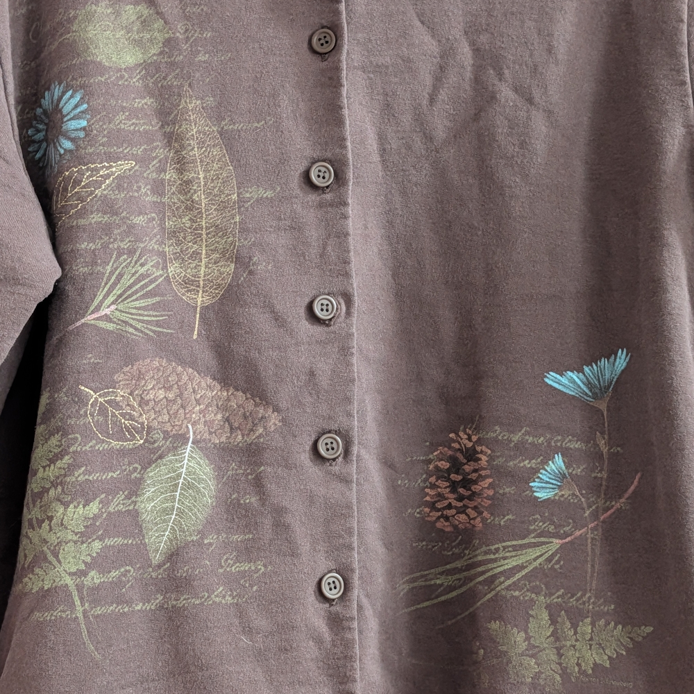 Whimsy Brown Button-Up Sweater - Picture 2 of 3